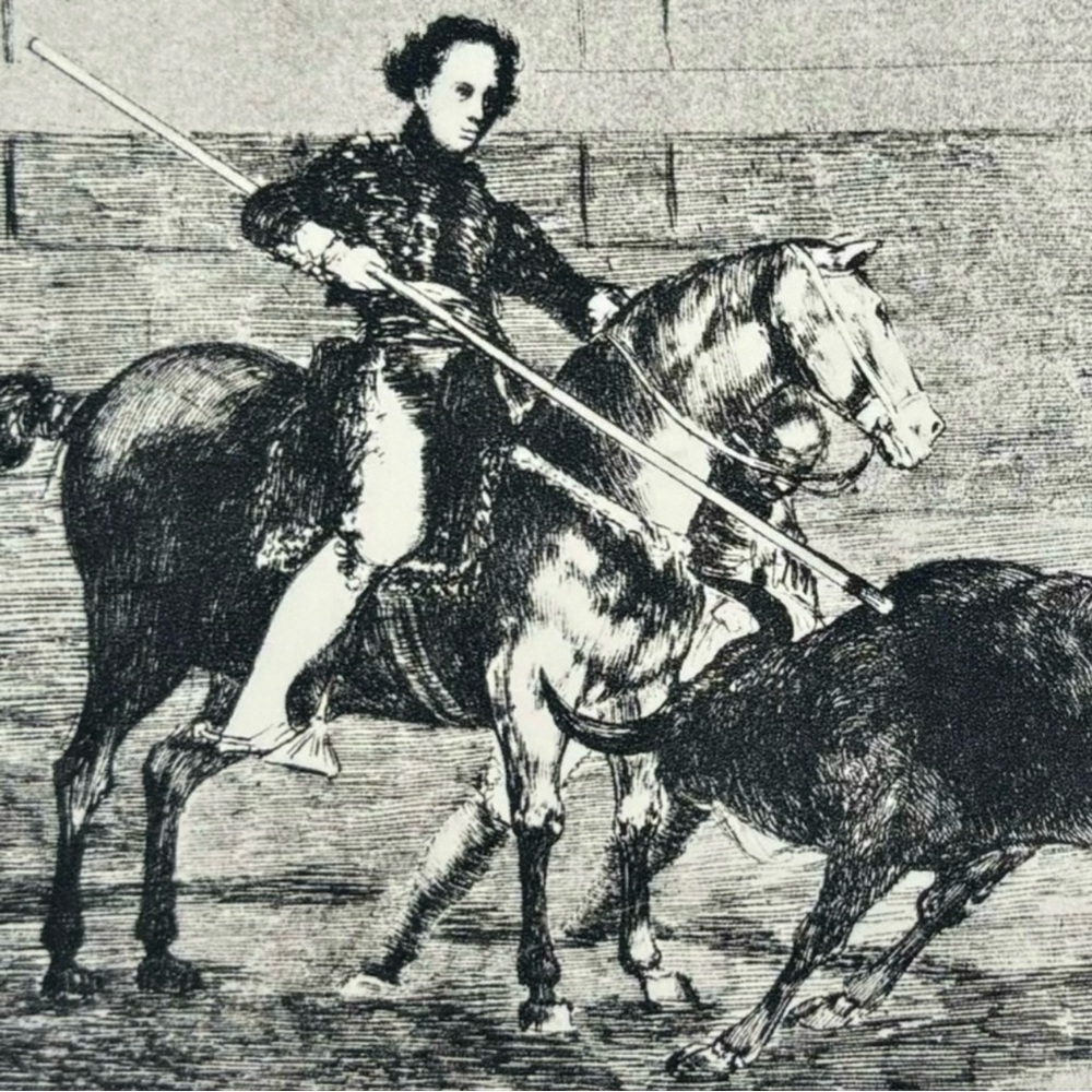 PAJU ELERA, ZARAGOZA Original Antique Vintage Fine Art GOYA Spain Etching Print